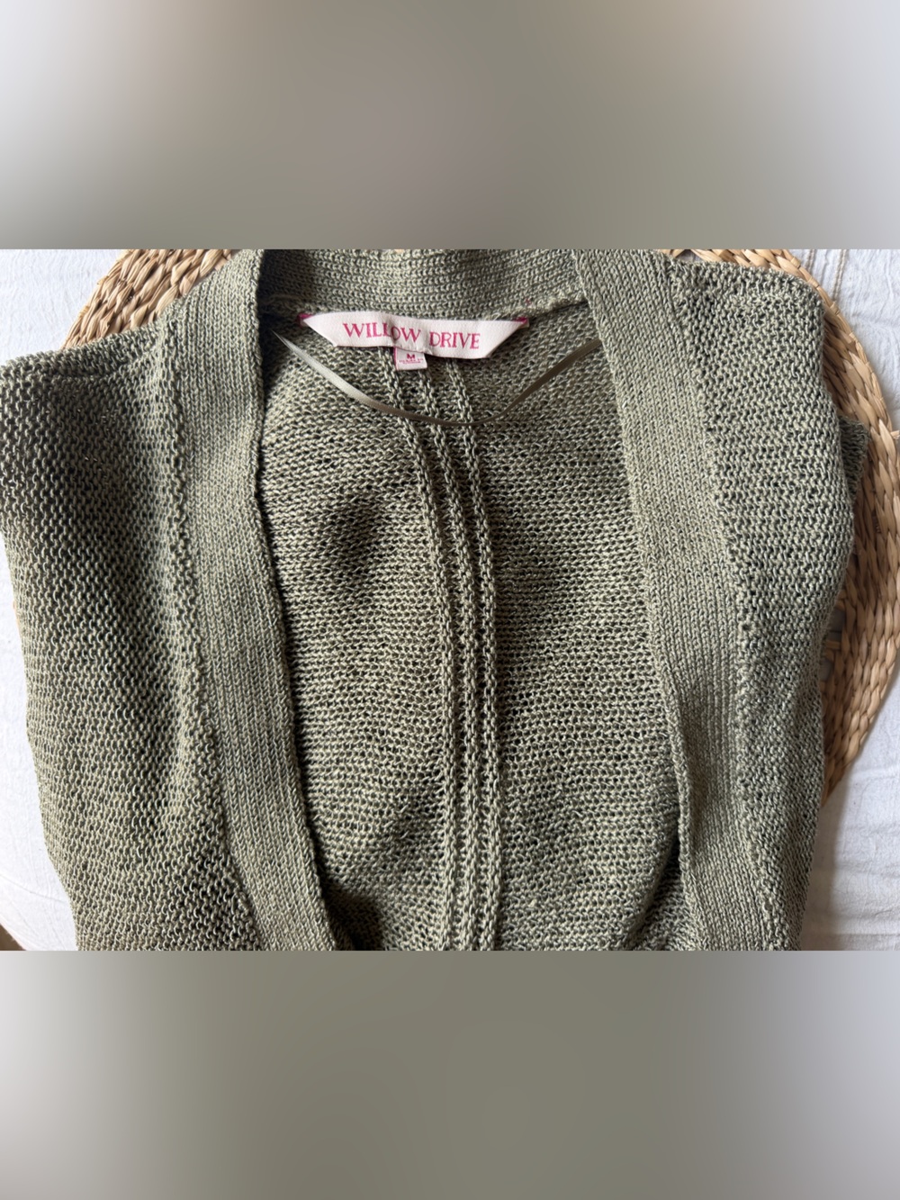 Olive Open-Front Knit Cardigan - Women's Lightweight Layer